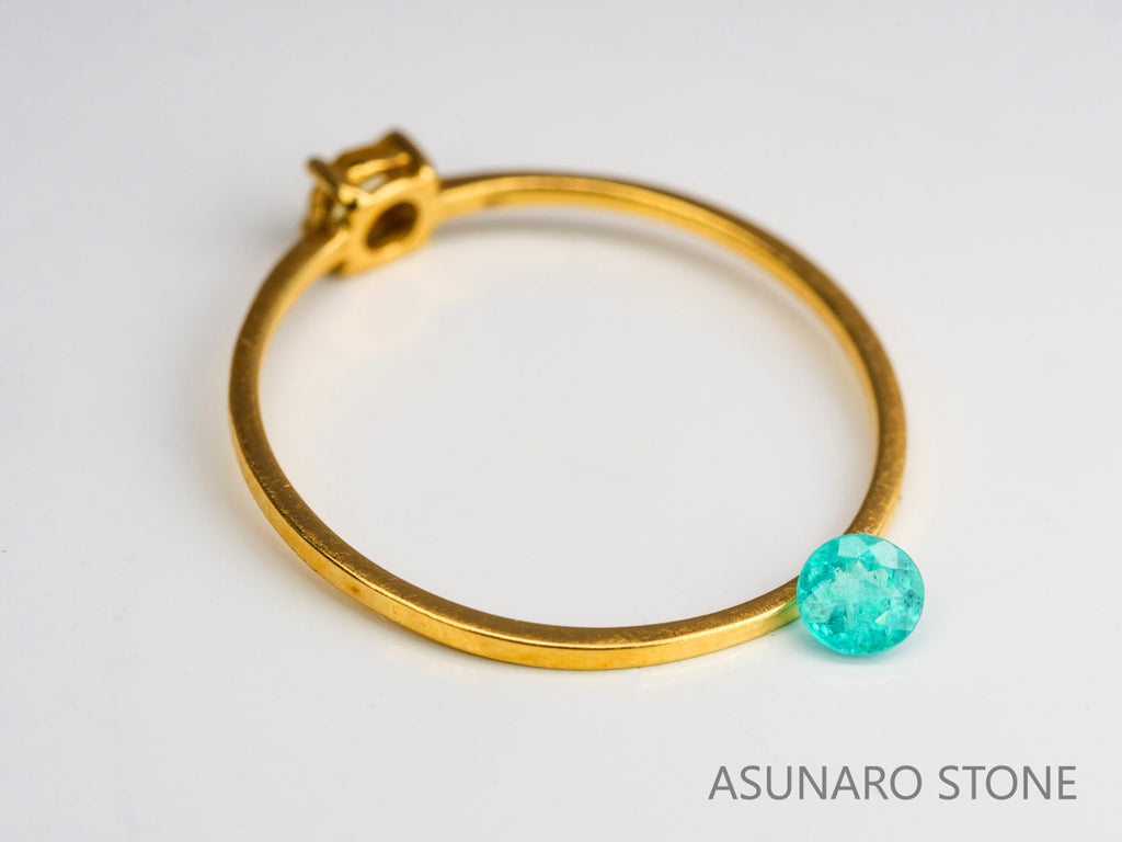 パライバトルマリン　ラウウンドカット 　ブラジル産　0.13ct 　  【240125-2053】