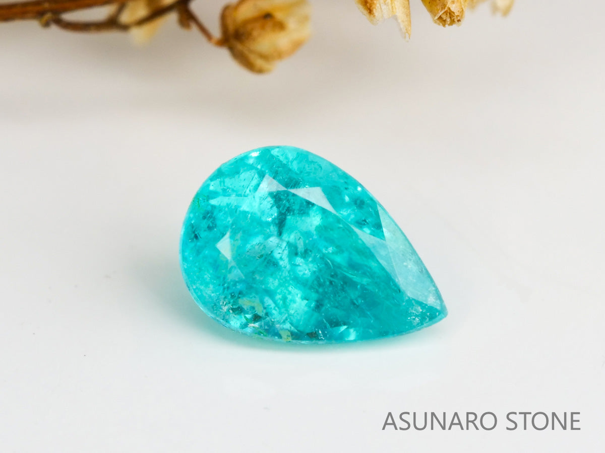 パライバトルマリン　ペアシェイプ 　ブラジル産　0.18ct 　  【240125-2054】