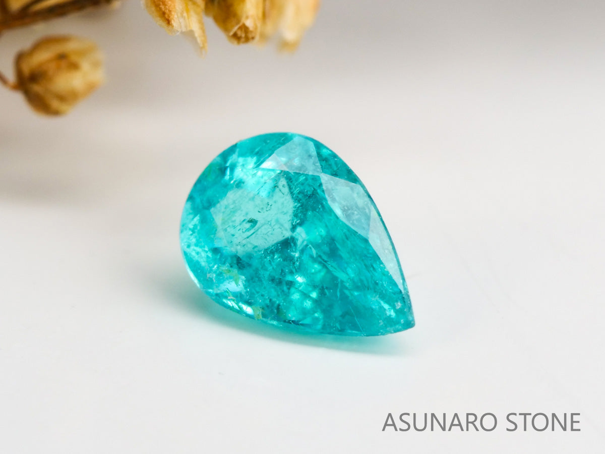 パライバトルマリン　ペアシェイプ 　ブラジル産　0.18ct 　  【240125-2054】