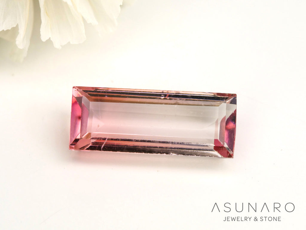 バイカラートルマリン　スクエアカット　ルワンダ産　1.55ct【240513-2023】