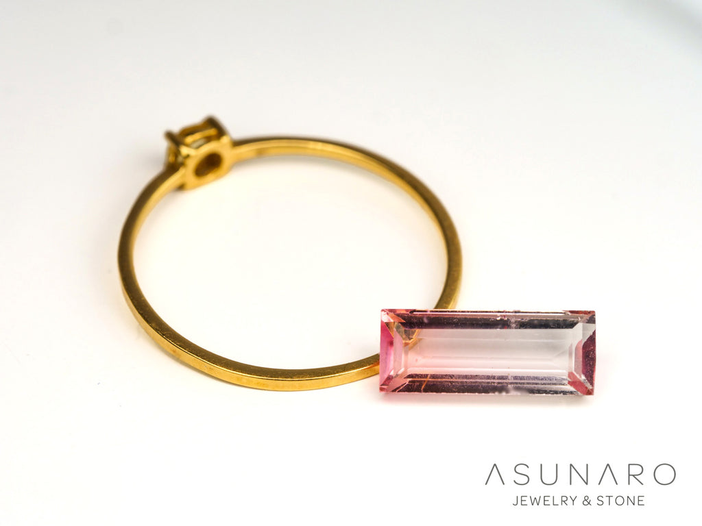 バイカラートルマリン　スクエアカット　ルワンダ産　1.55ct【240513-2023】