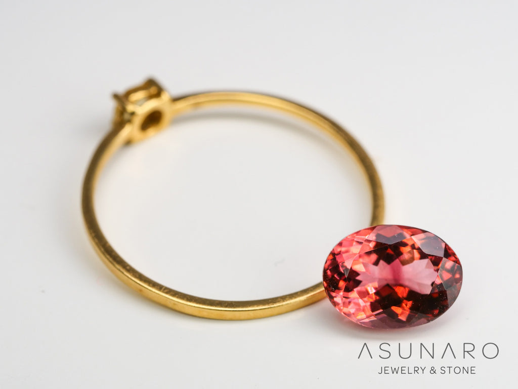 チェリーレッドトルマリン　オーバルカット　ルワンダ産　1.47ct【240513-2031】