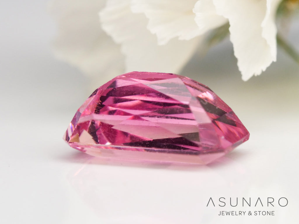 ピンクトルマリン　エメラルドカット　ルワンダ産　0.71ct【240513-2034】