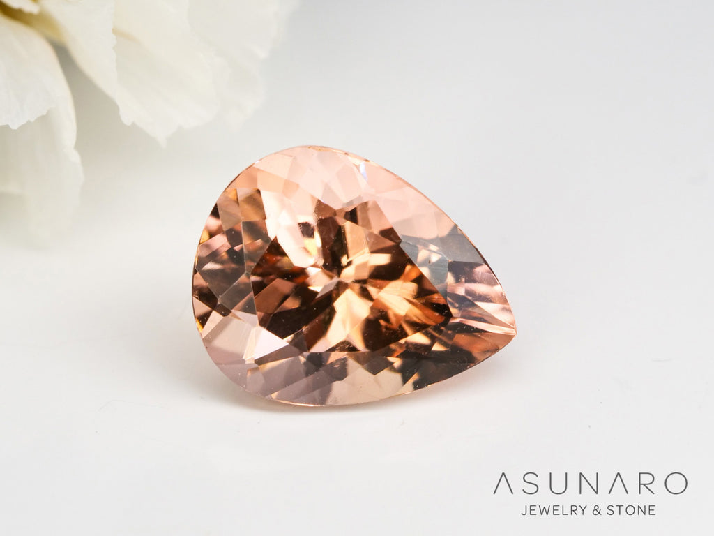 シェリーピンクトルマリン　ペアシェイプ　ルワンダ産　1.75ct【240513-2036】