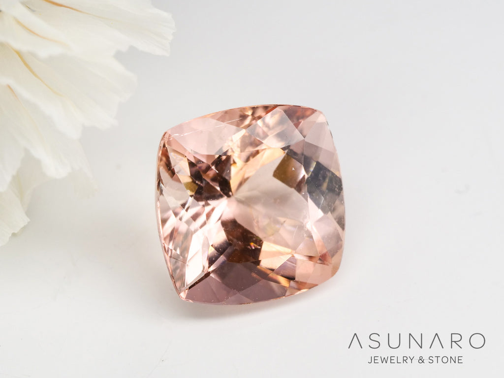 シェリーピンクトルマリン　クッションカット　ルワンダ産　1.38ct【240513-2037】