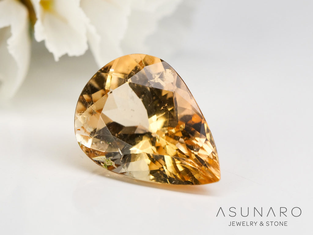 アプリコットカラートルマリン　ペアシェイプ　ルワンダ産　1.80ct【240513-2038】
