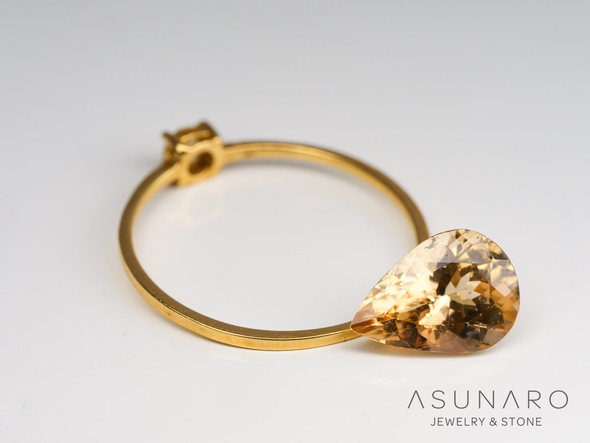 アプリコットカラートルマリン　ペアシェイプ　ルワンダ産　1.80ct【240513-2038】