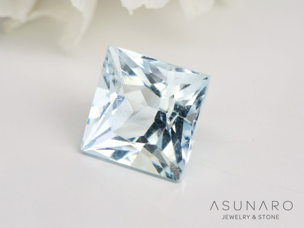 シーフォームトルマリン　プリンセスカット　アフガニスタン産　0.73ct【240513-2040】