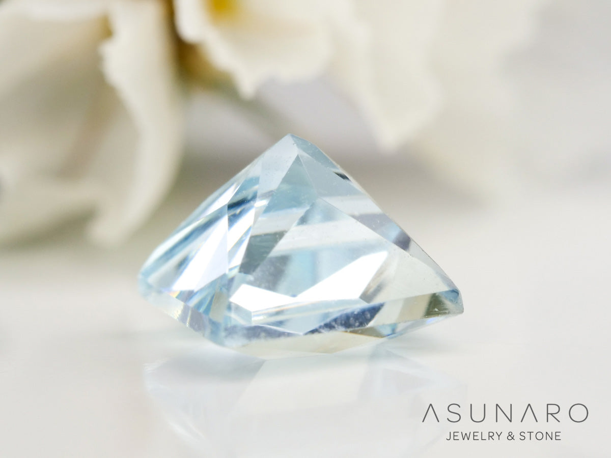 シーフォームトルマリン　プリンセスカット　アフガニスタン産　0.73ct【240513-2040】