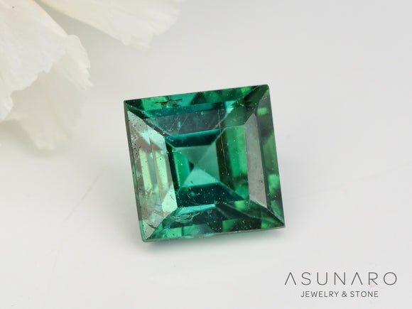 ブルーグリーントルマリン　プリンセスカット　アフガニスタン産　0.62ct【240513-2041】