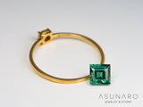 ブルーグリーントルマリン　プリンセスカット　アフガニスタン産　0.62ct【240513-2041】