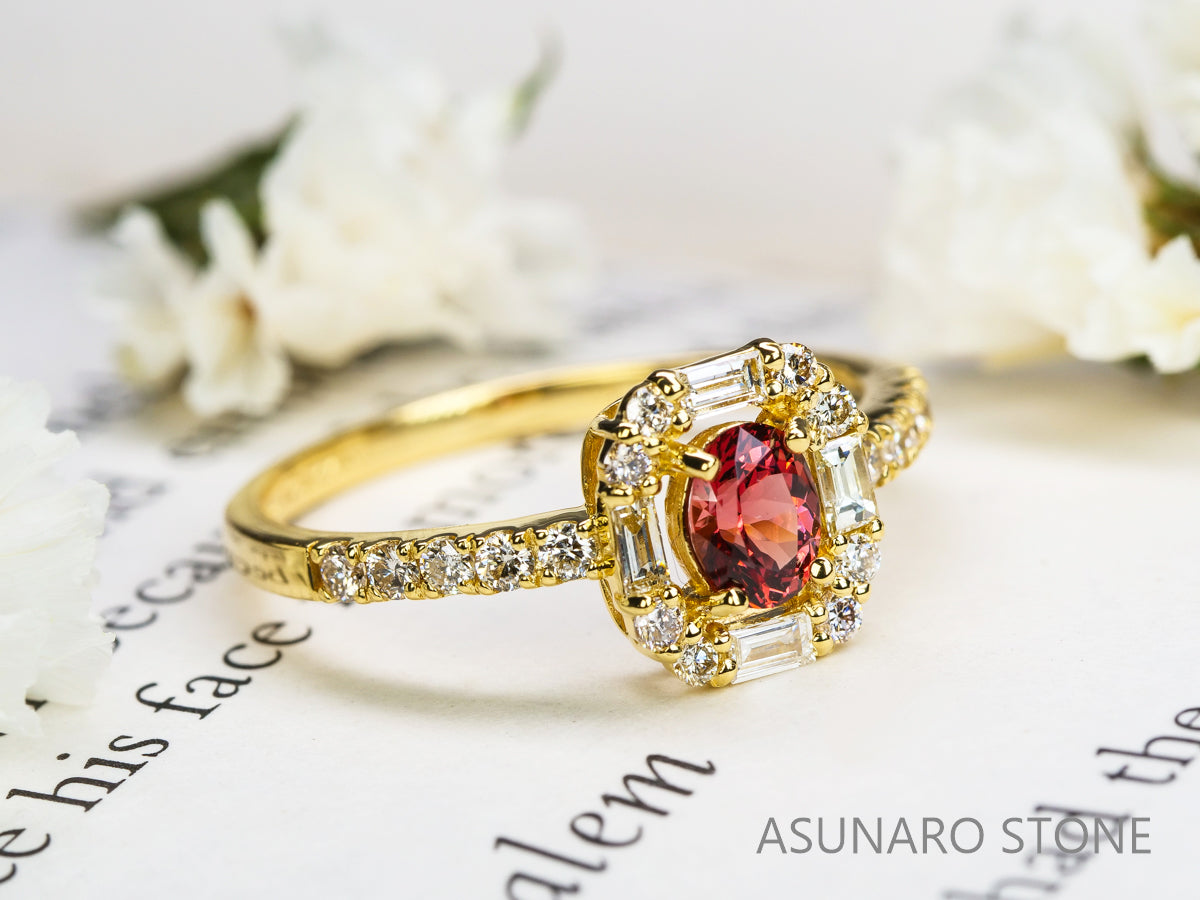 【お仕立て用】空枠番号：4012C　5×4mm用　リング枠　取り巻き【オーダージュエリー用】