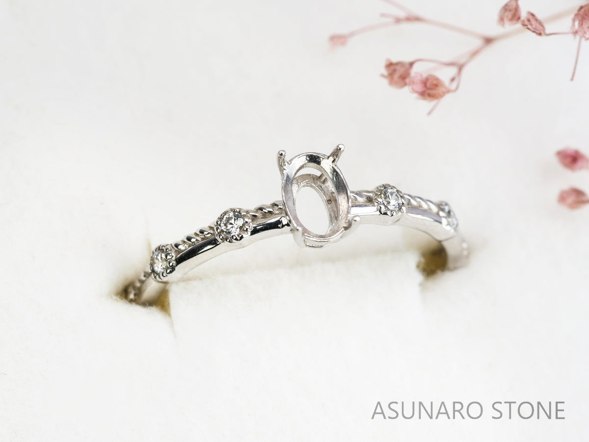 【お仕立て用】空枠番号：5584C　リング枠【オーダージュエリー用】