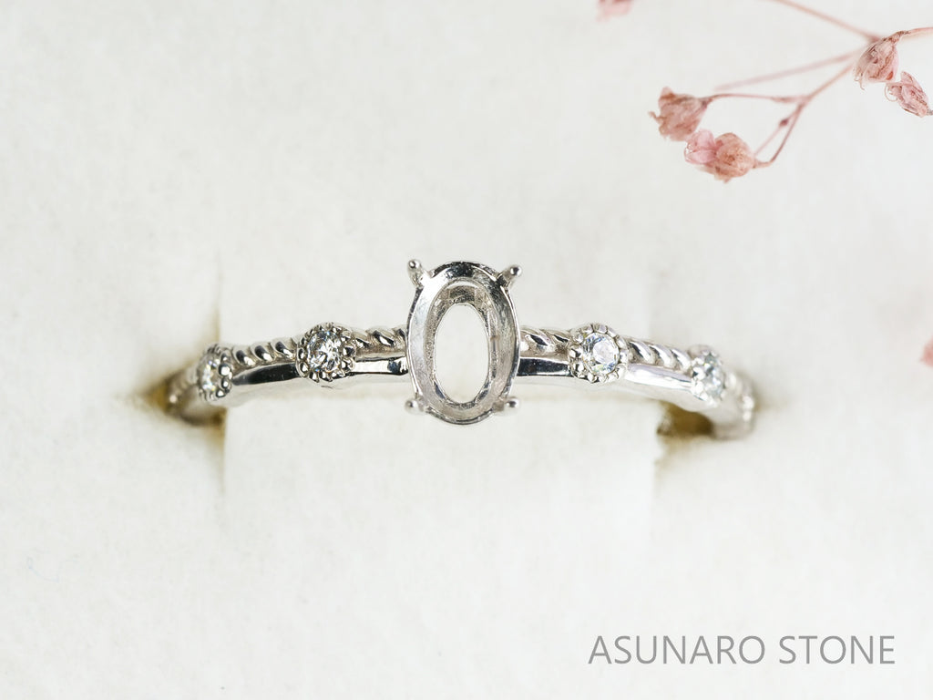 【お仕立て用】空枠番号：5584C　リング枠【オーダージュエリー用】