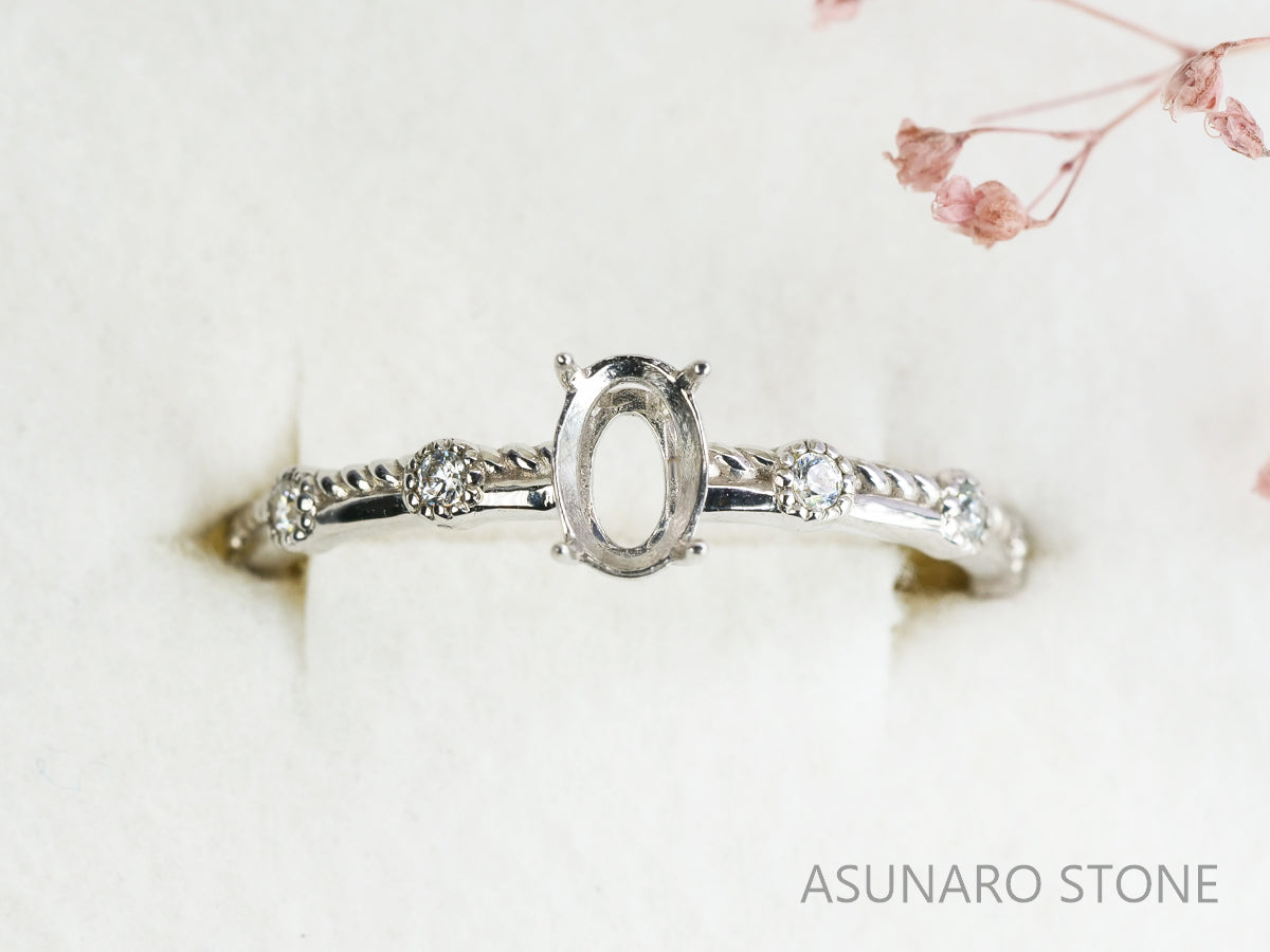 【お仕立て用】空枠番号：5584C　リング枠【オーダージュエリー用】