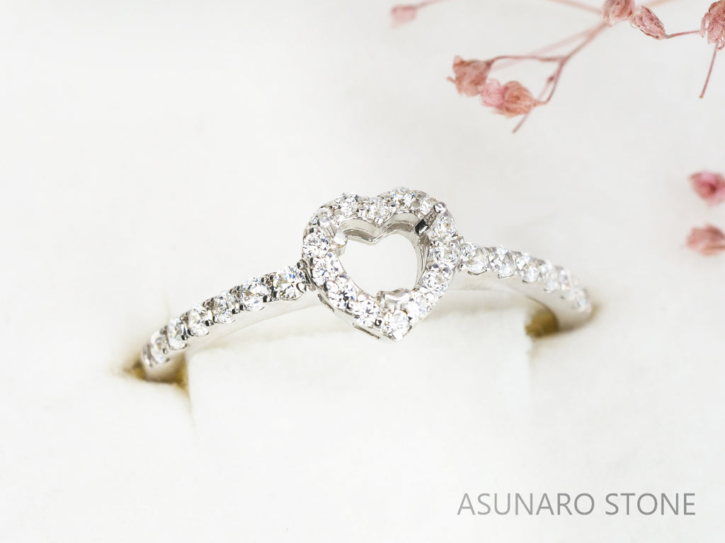 【お仕立て用】空枠番号：2405C　4mm用　リング枠　取り巻き【オーダージュエリー用】