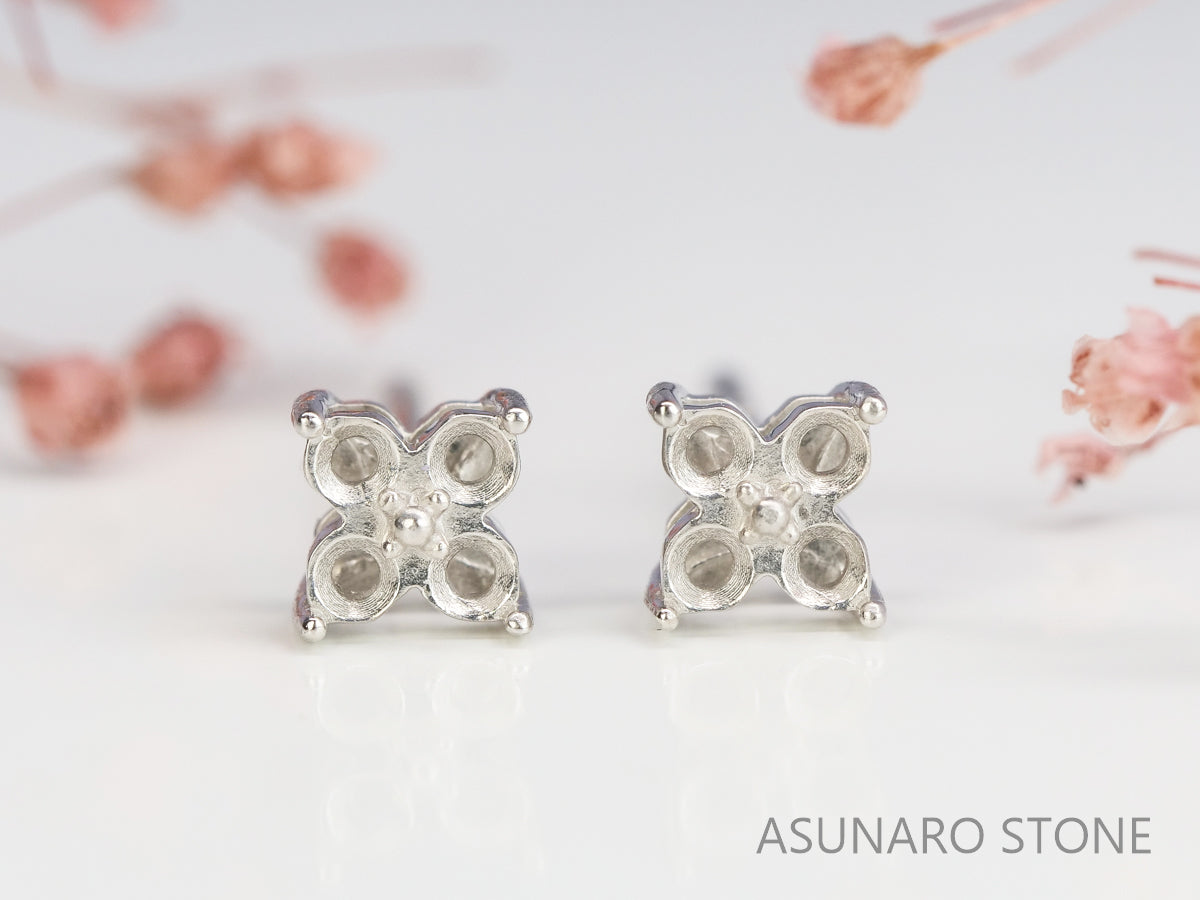 【お仕立て用】空枠番号：S69A　ピアス枠【オーダージュエリー用】