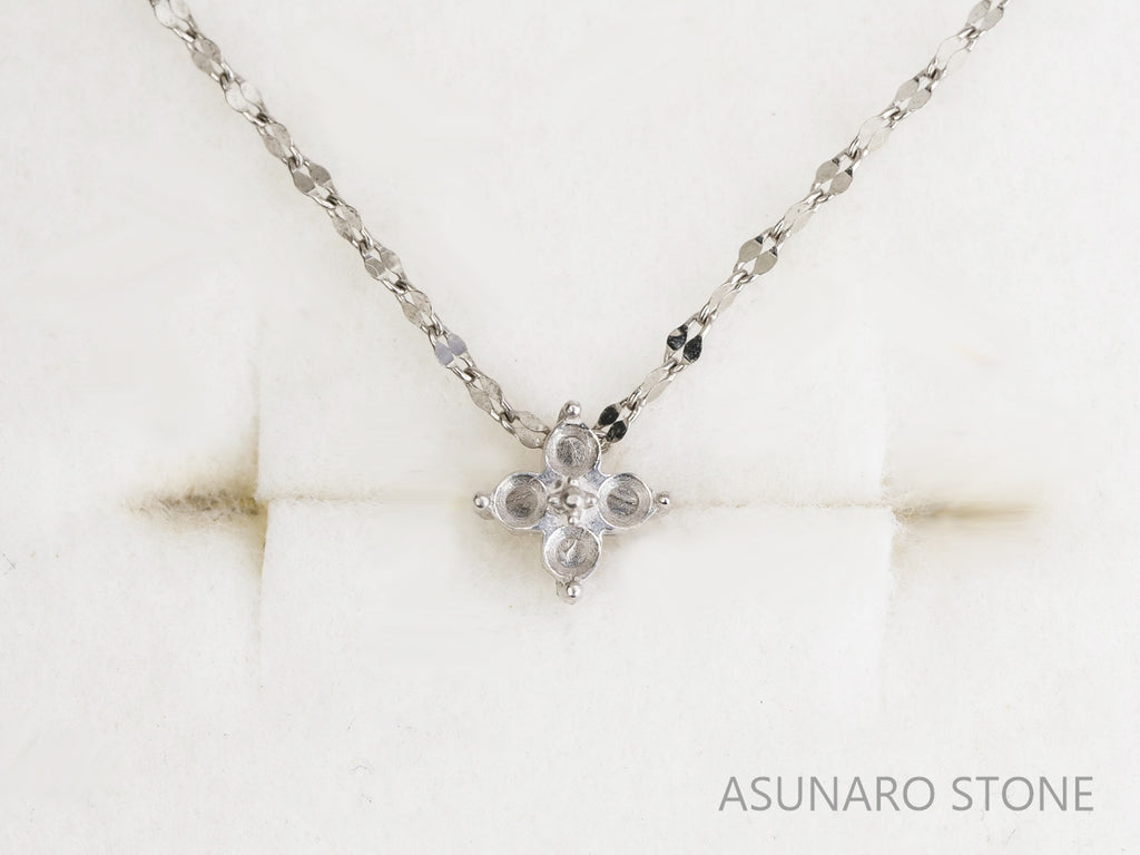 【お仕立て用】空枠番号：S69A　ピアス枠【オーダージュエリー用】