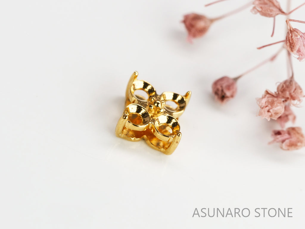 【お仕立て用】空枠番号：S60A　ピアス枠【オーダージュエリー用】