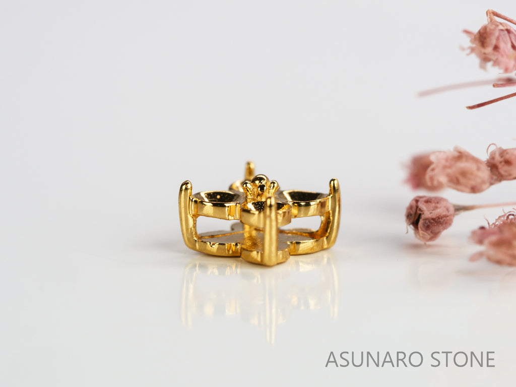 【お仕立て用】空枠番号：S60A　ピアス枠【オーダージュエリー用】