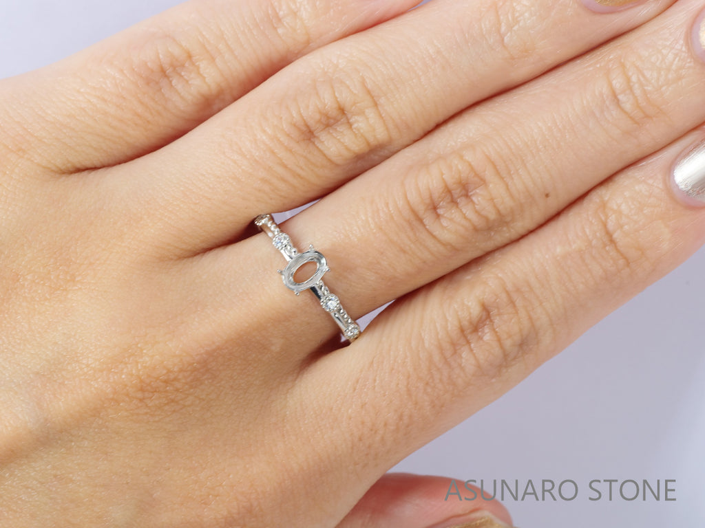 【お仕立て用】空枠番号：5584C　リング枠【オーダージュエリー用】