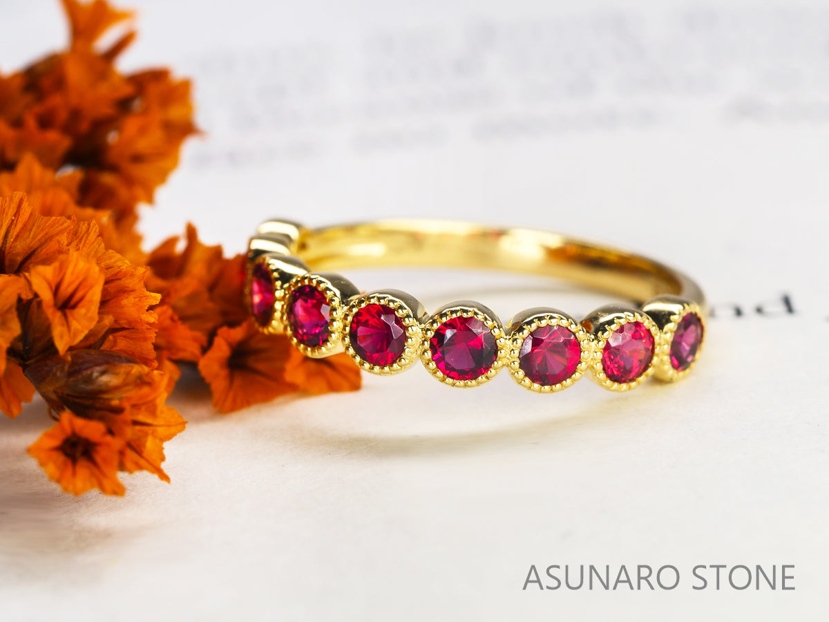 【お仕立て用】空枠番号：3679C　2.5mm用　リング枠　ハーフエタニティ【オーダージュエリー用】hpv