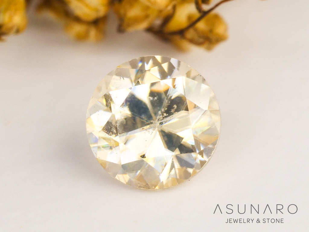 キャシテライト  ラウンドカット　ビルマ産 　0.91ct　【240228-2075】