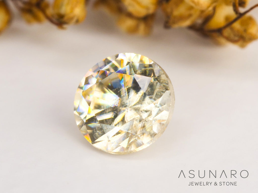 キャシテライト  ラウンドカット　ビルマ産 　0.61ct　【240228-2076】