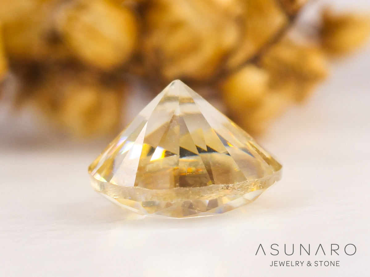 キャシテライト  ラウンドカット　ビルマ産 　0.61ct　【240228-2076】