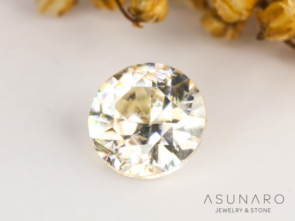 キャシテライト  ラウンドカット　ビルマ産 　0.52ct　【240228-2077】