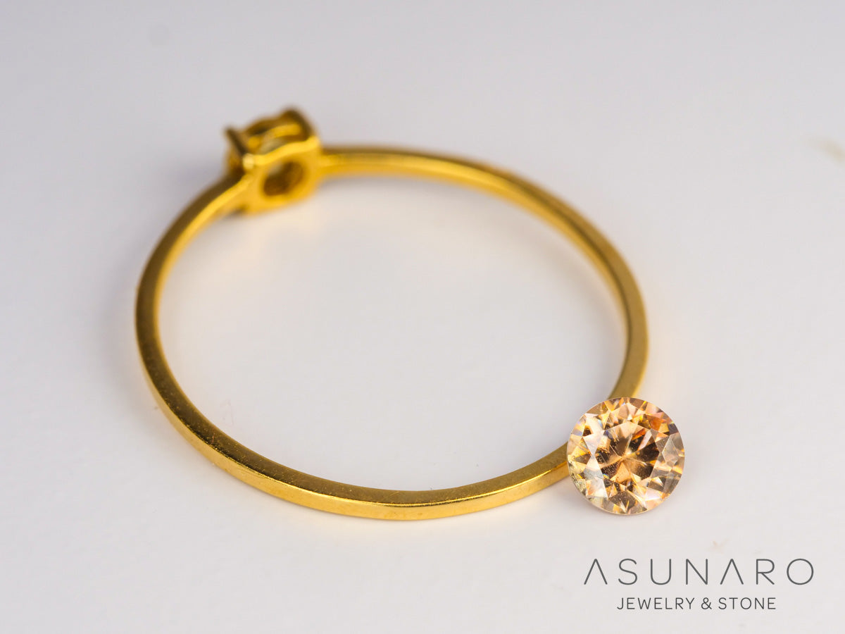 キャシテライト  ラウンドカット　ビルマ産 　0.50ct　【240228-2078】