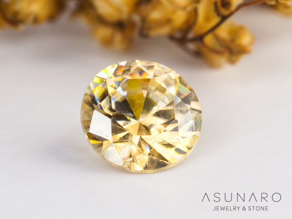 キャシテライト  ラウンドカット　ビルマ産 　0.50ct　【240228-2081】