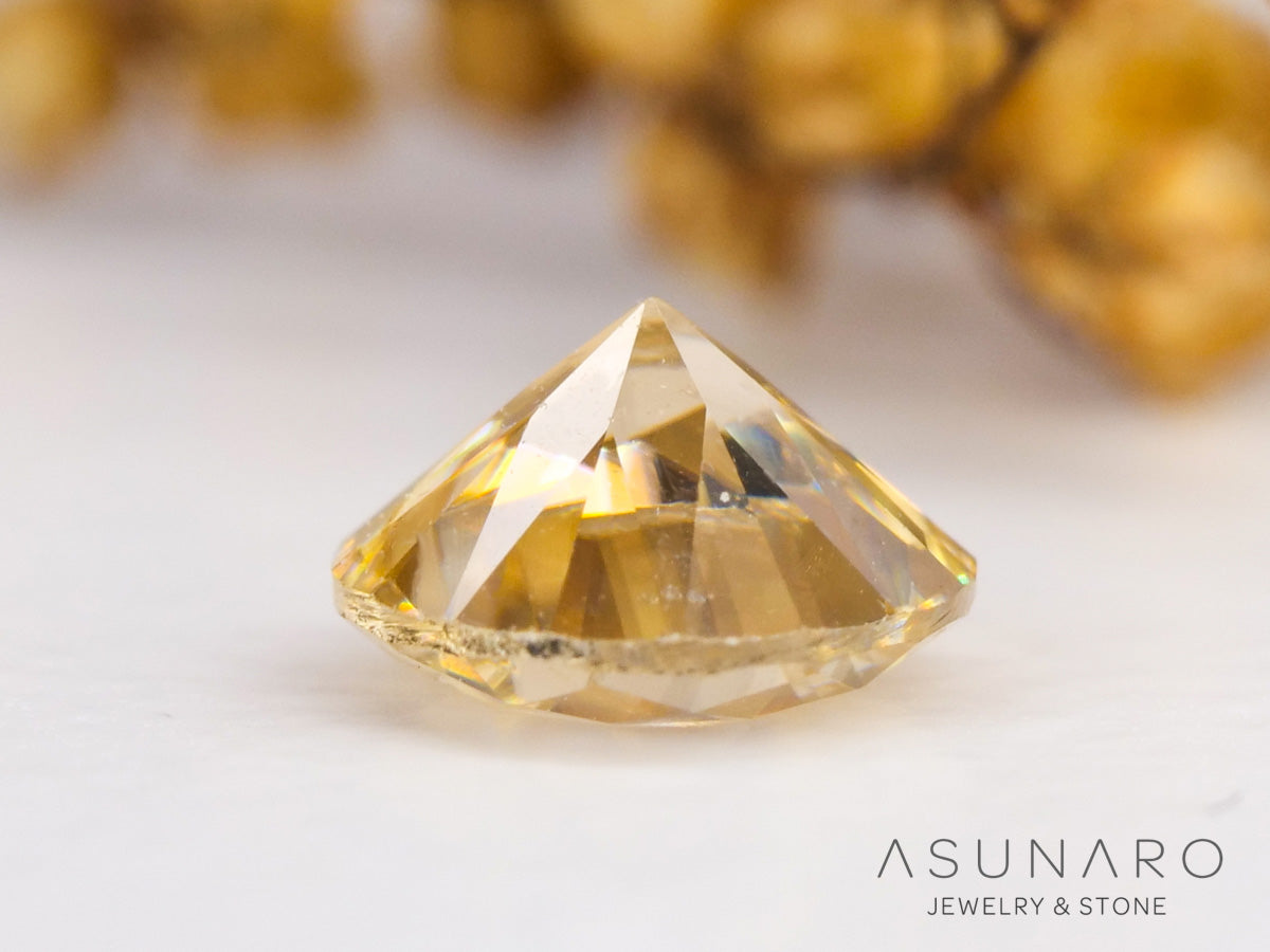 キャシテライト  ラウンドカット　ビルマ産 　0.50ct　【240228-2081】