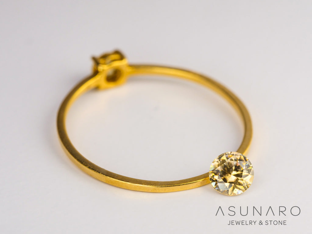 キャシテライト  ラウンドカット　ビルマ産 　0.50ct　【240228-2081】