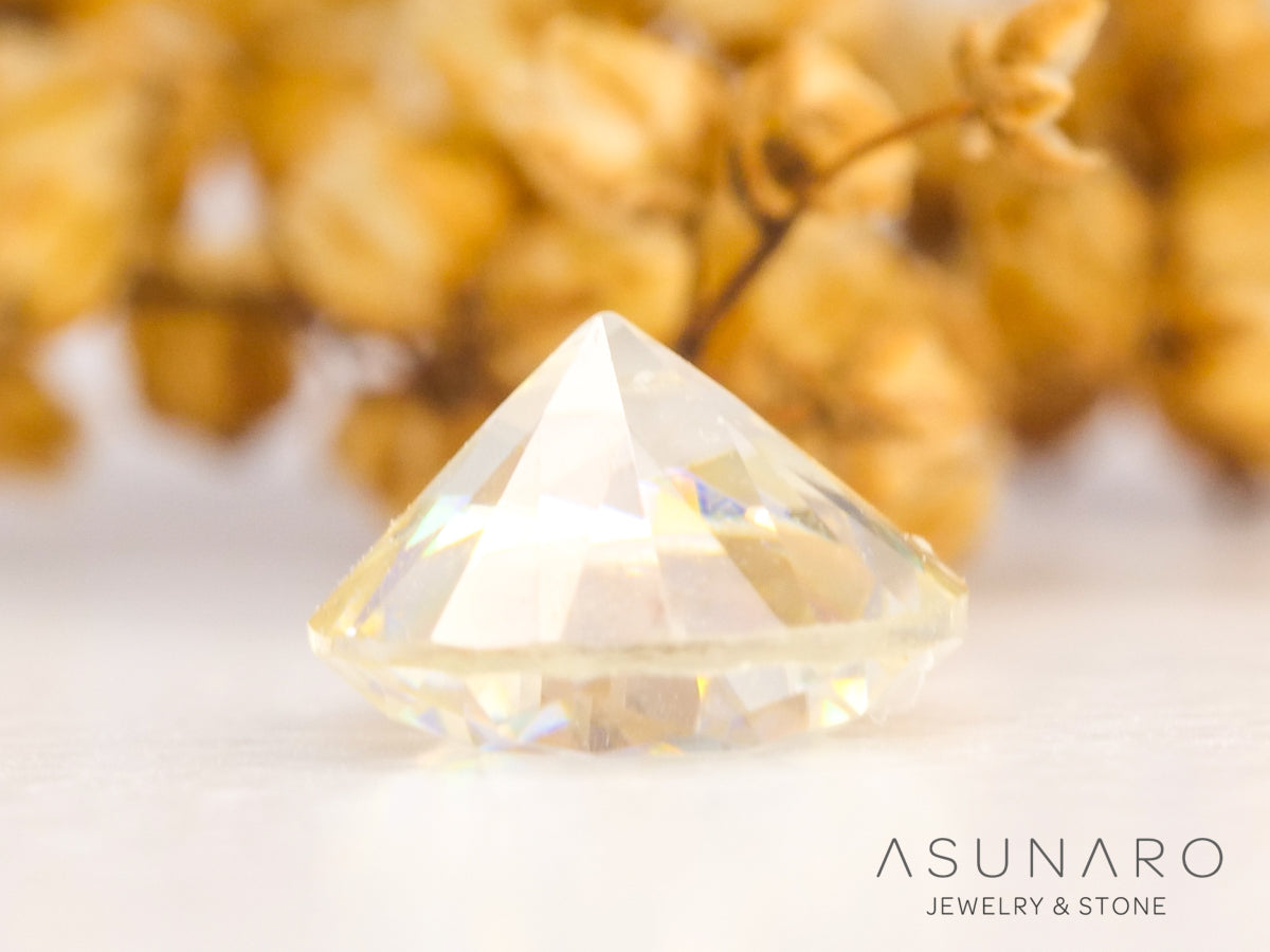 キャシテライト  ラウンドカット　ビルマ産 　0.78ct　【240228-2082】