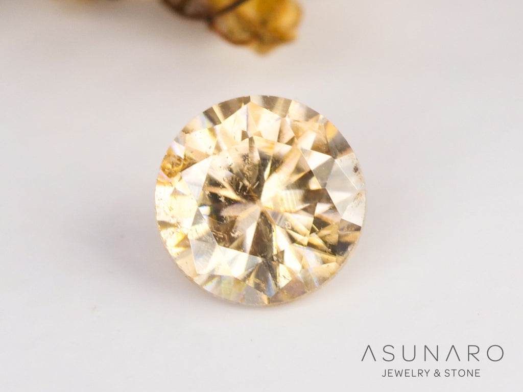 キャシテライト  ラウンドカット　ビルマ産 　0.60ct　【240228-2083】