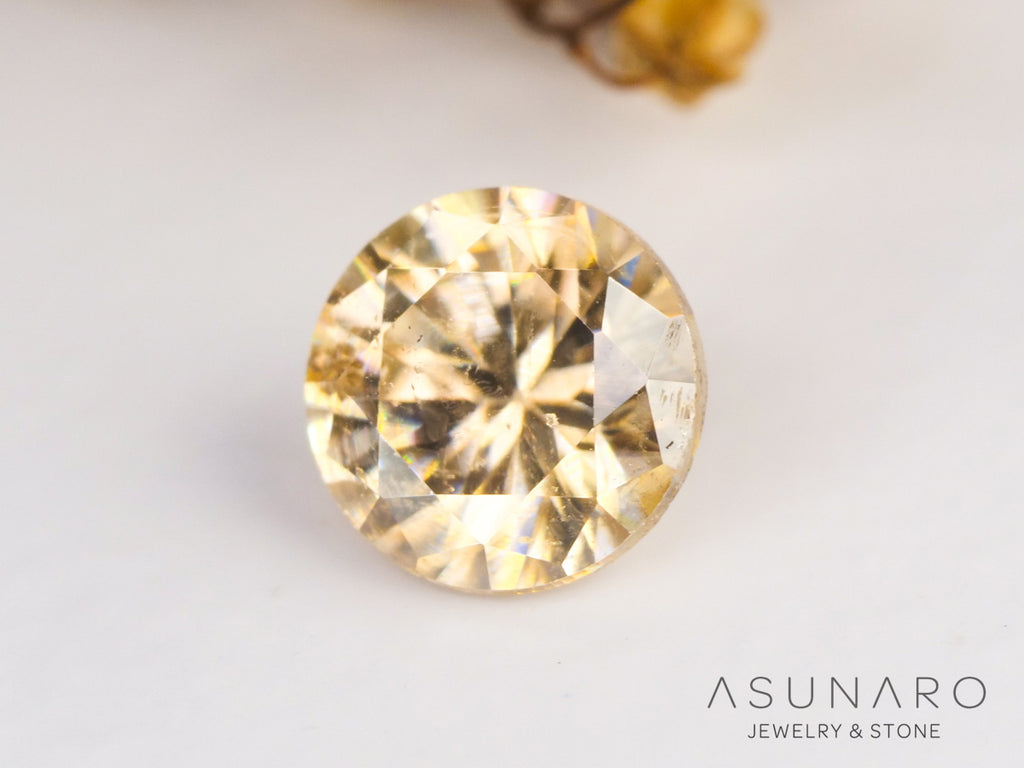 キャシテライト  ラウンドカット　ビルマ産 　0.60ct　【240228-2083】