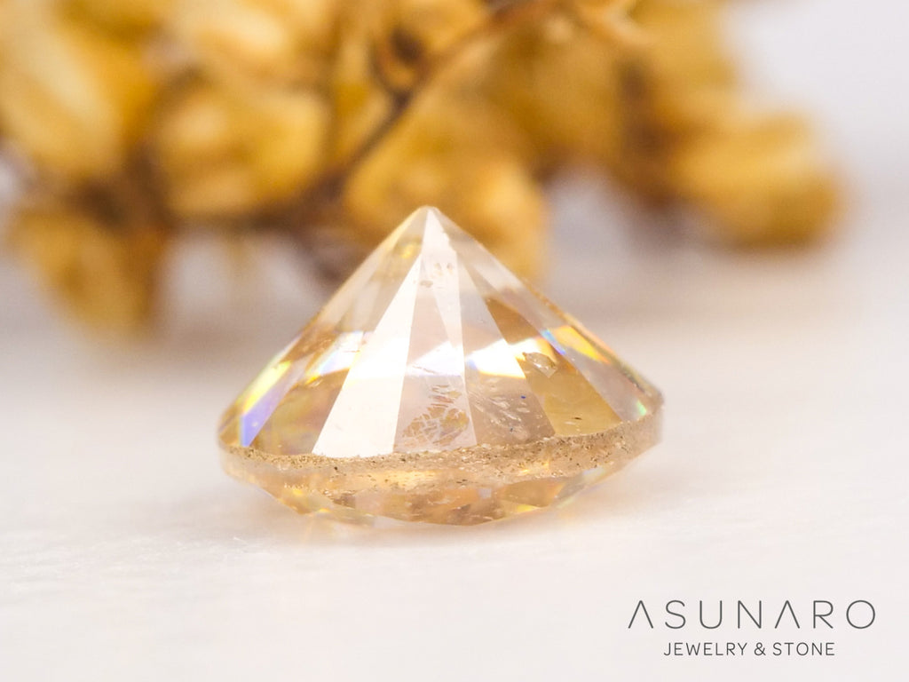 キャシテライト  ラウンドカット　ビルマ産 　0.60ct　【240228-2083】