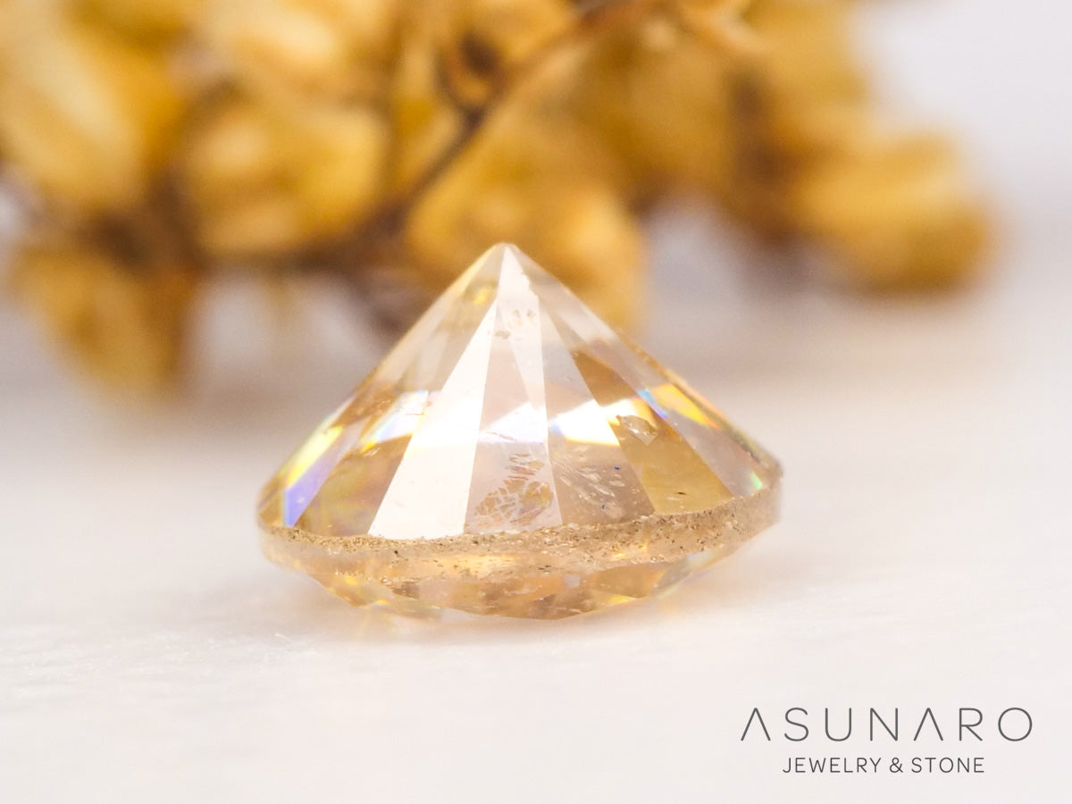 キャシテライト  ラウンドカット　ビルマ産 　0.60ct　【240228-2083】