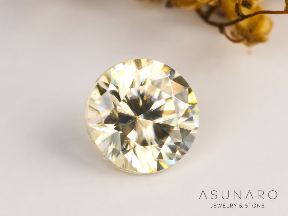 キャシテライト  ラウンドカット　ビルマ産 　0.61ct　【240228-2084】