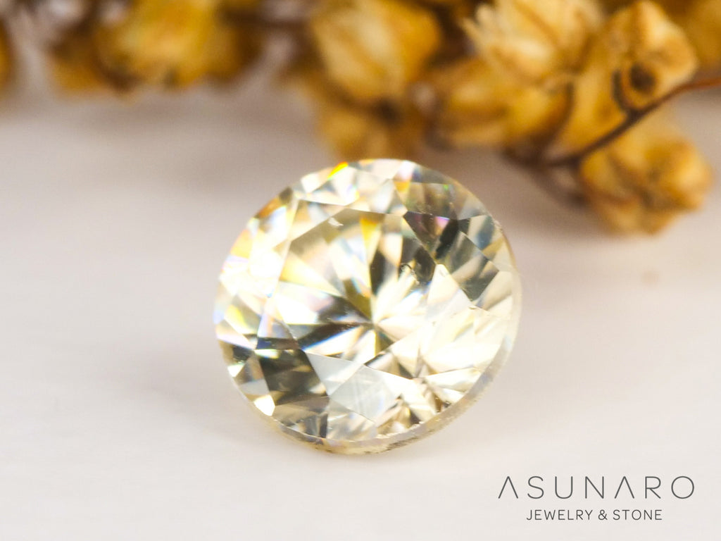 キャシテライト  ラウンドカット　ビルマ産 　0.61ct　【240228-2084】