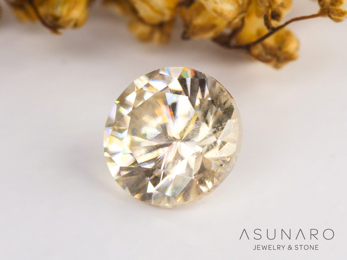 キャシテライト  ラウンドカット　ビルマ産 　0.85ct　【240228-2086】