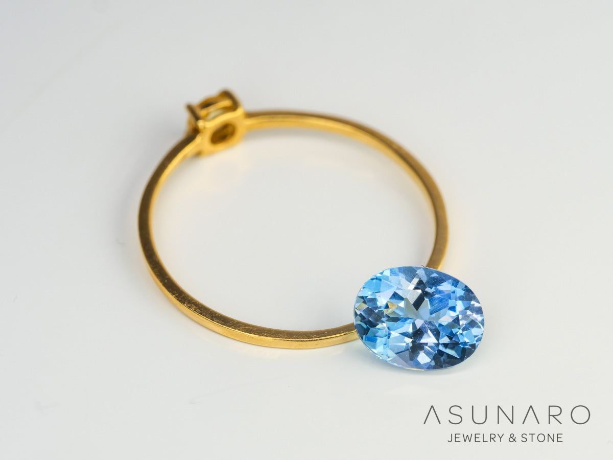 インペリアルブルーアパタイト　オーバルカット　 マダガスカル産　1.17ct　【240312-2068】
