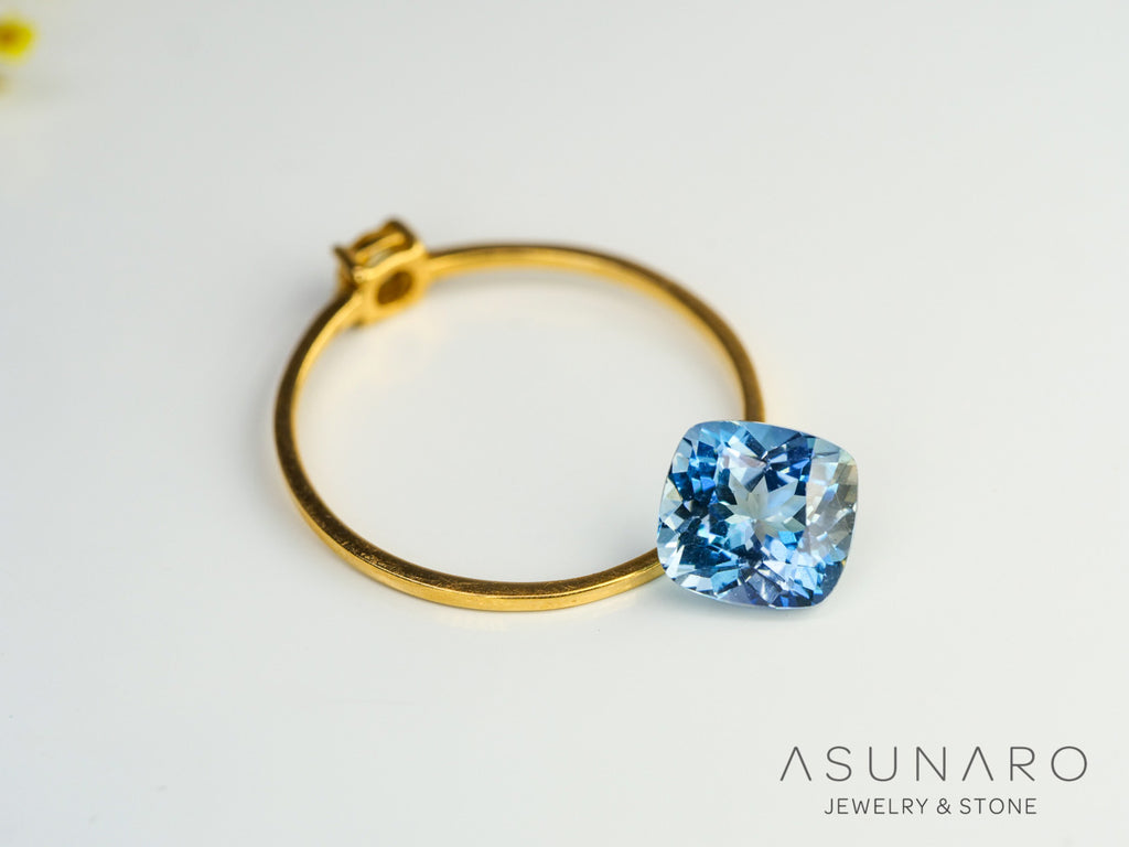 インペリアルブルーアパタイト　クッションカット　 マダガスカル産　1.56ct　【240312-2072】