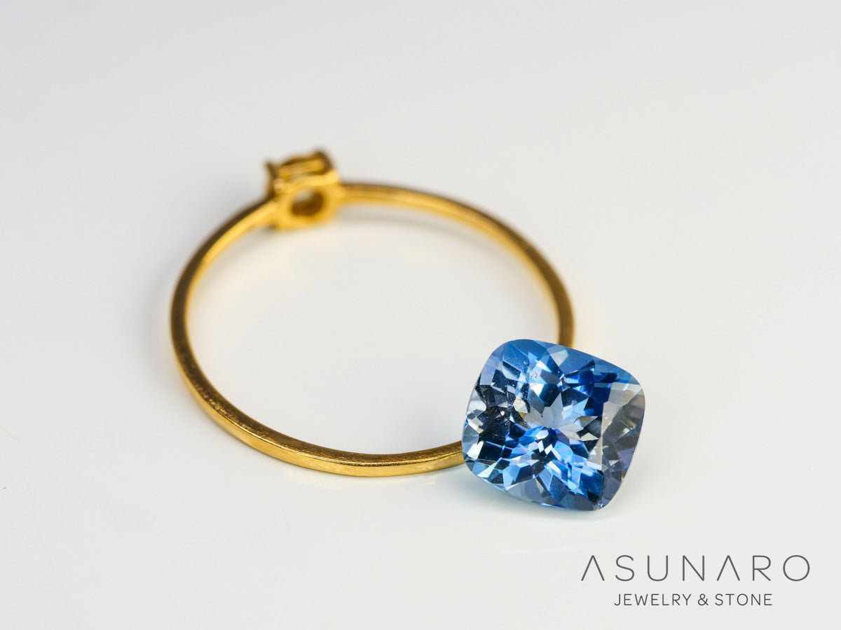 インペリアルブルーアパタイト　クッションカット　 マダガスカル産　1.77ct　【240312-2087】