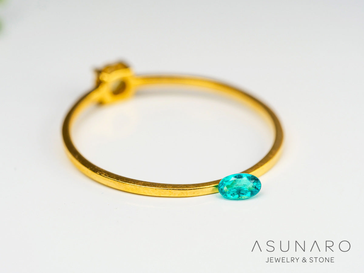 パライバトルマリン　オーバルカット　 ブラジル産　0.09ct【240501-1256】