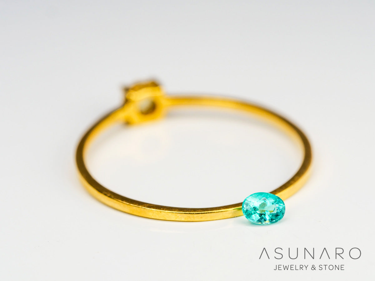 パライバトルマリン　オーバルカット　 ブラジル産　0.10ct 【240501-1257】