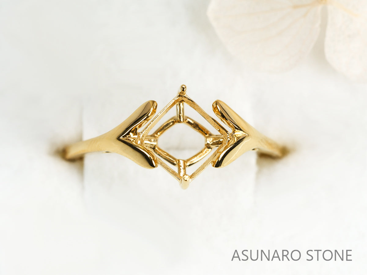 【お仕立て用】空枠番号：5757I　ダイヤなし　リング枠【オーダージュエリー用】