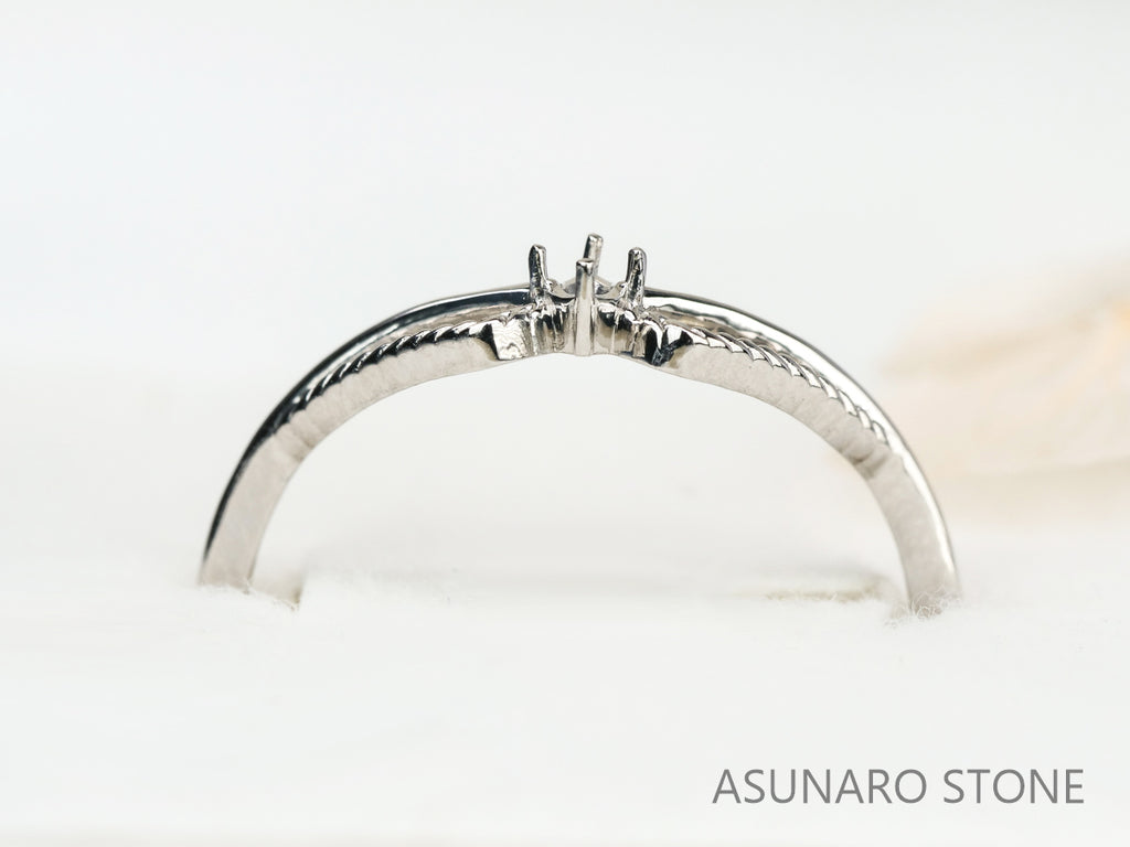 【お仕立て用】空枠番号：S83A　ダイヤなし　リング枠【オーダージュエリー用】