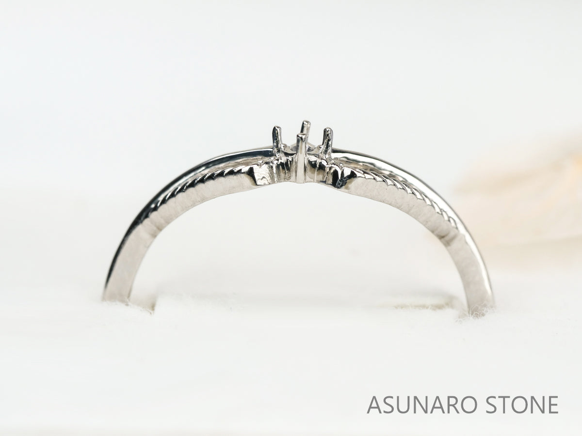 【お仕立て用】空枠番号：S83A　ダイヤなし　リング枠【オーダージュエリー用】